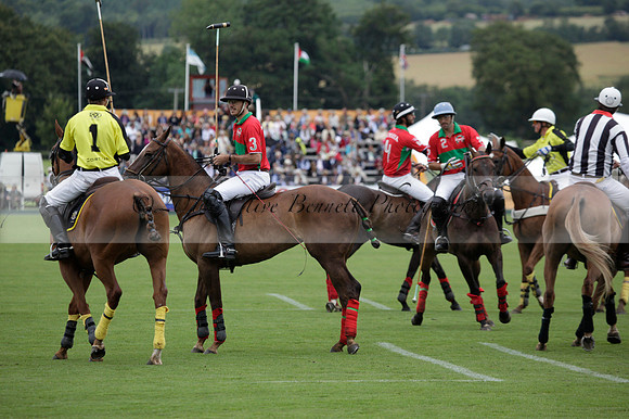 Sumaya v Cortium in a Veuve Clicquot Gold Cup semi-final polo match played on Thursday 12 July 2012 at Cowdray Park Polo Club on Ambersham 1