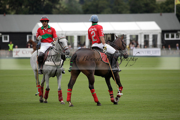 Sumaya v Cortium in a Veuve Clicquot Gold Cup semi-final polo match played on Thursday 12 July 2012 at Cowdray Park Polo Club on Ambersham 1