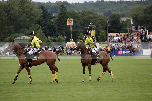 Sumaya v Cortium in a Veuve Clicquot Gold Cup semi-final polo match played on Thursday 12 July 2012 at Cowdray Park Polo Club on Ambersham 1
