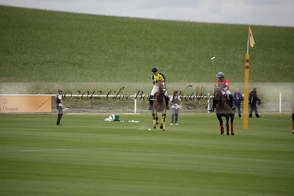 Sumaya v Cortium in a Veuve Clicquot Gold Cup semi-final polo match played on Thursday 12 July 2012 at Cowdray Park Polo Club on Ambersham 1