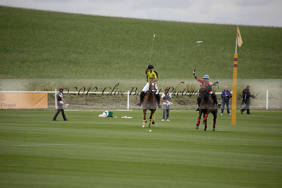 Sumaya v Cortium in a Veuve Clicquot Gold Cup semi-final polo match played on Thursday 12 July 2012 at Cowdray Park Polo Club on Ambersham 1