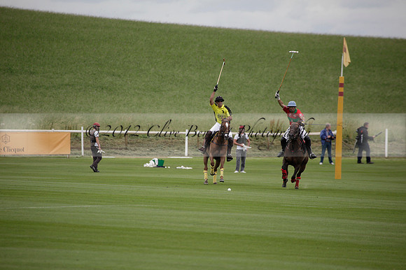 Sumaya v Cortium in a Veuve Clicquot Gold Cup semi-final polo match played on Thursday 12 July 2012 at Cowdray Park Polo Club on Ambersham 1