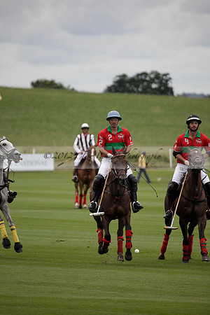 Sumaya v Cortium in a Veuve Clicquot Gold Cup semi-final polo match played on Thursday 12 July 2012 at Cowdray Park Polo Club on Ambersham 1