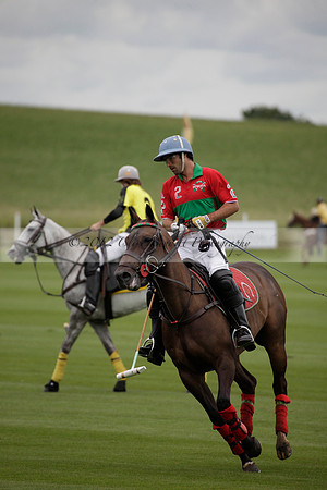 Sumaya v Cortium in a Veuve Clicquot Gold Cup semi-final polo match played on Thursday 12 July 2012 at Cowdray Park Polo Club on Ambersham 1