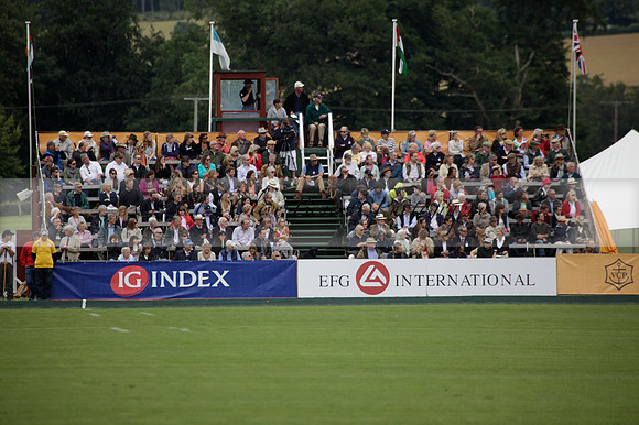 Sumaya v Cortium in a Veuve Clicquot Gold Cup semi-final polo match played on Thursday 12 July 2012 at Cowdray Park Polo Club on Ambersham 1