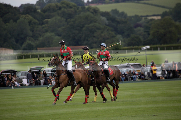 Sumaya v Cortium in a Veuve Clicquot Gold Cup semi-final polo match played on Thursday 12 July 2012 at Cowdray Park Polo Club on Ambersham 1