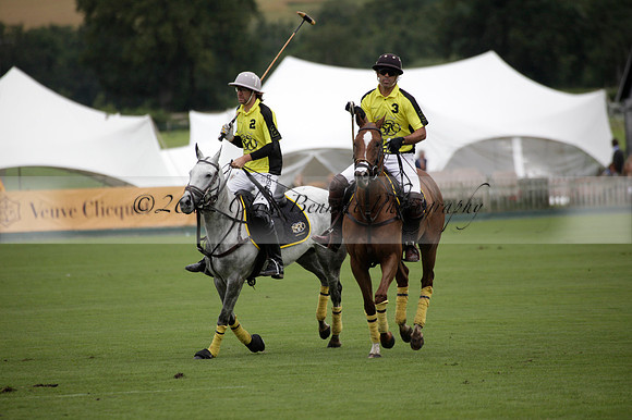 Sumaya v Cortium in a Veuve Clicquot Gold Cup semi-final polo match played on Thursday 12 July 2012 at Cowdray Park Polo Club on Ambersham 1