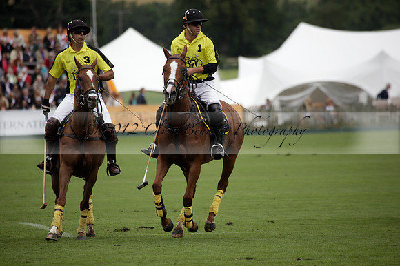 Sumaya v Cortium in a Veuve Clicquot Gold Cup semi-final polo match played on Thursday 12 July 2012 at Cowdray Park Polo Club on Ambersham 1