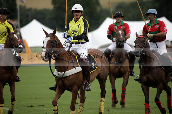 Sumaya v Cortium in a Veuve Clicquot Gold Cup semi-final polo match played on Thursday 12 July 2012 at Cowdray Park Polo Club on Ambersham 1