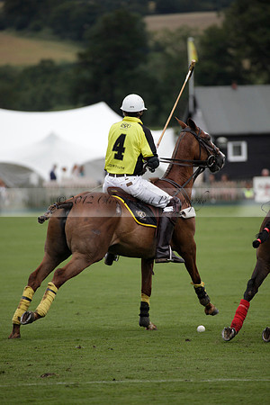 Sumaya v Cortium in a Veuve Clicquot Gold Cup semi-final polo match played on Thursday 12 July 2012 at Cowdray Park Polo Club on Ambersham 1