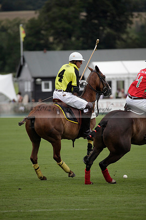 Sumaya v Cortium in a Veuve Clicquot Gold Cup semi-final polo match played on Thursday 12 July 2012 at Cowdray Park Polo Club on Ambersham 1