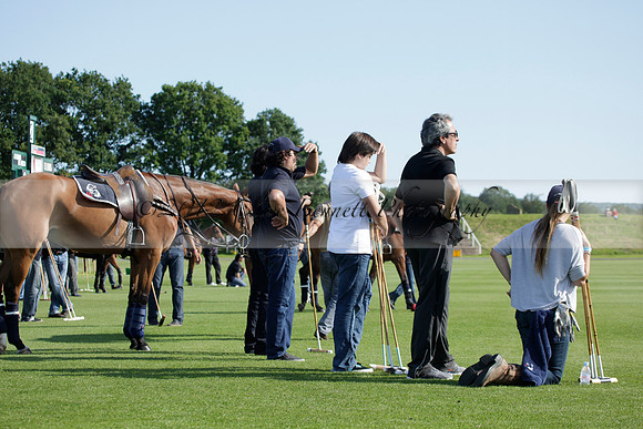 Les Lions v La Bamba de Areco in a Veuve Clicquot Gold Cup polo match played at Cowdray Park Polo Club on Ambersham 1 on 19 June 2012