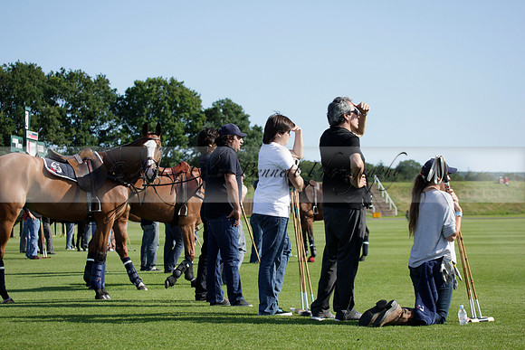 Les Lions v La Bamba de Areco in a Veuve Clicquot Gold Cup polo match played at Cowdray Park Polo Club on Ambersham 1 on 19 June 2012