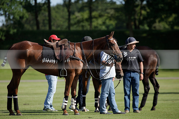 Les Lions v La Bamba de Areco in a Veuve Clicquot Gold Cup polo match played at Cowdray Park Polo Club on Ambersham 1 on 19 June 2012