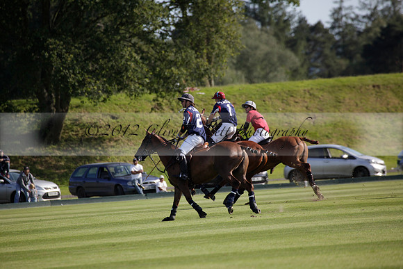 Les Lions v La Bamba de Areco in a Veuve Clicquot Gold Cup polo match played at Cowdray Park Polo Club on Ambersham 1 on 19 June 2012