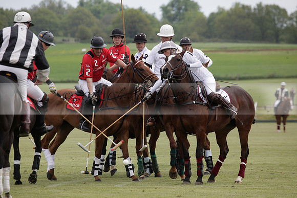 Hollycombe v Emlor in a Dollar Cup polo match at played at Cowdray Park Polo Club on Lawns 2 on 19 May 2012