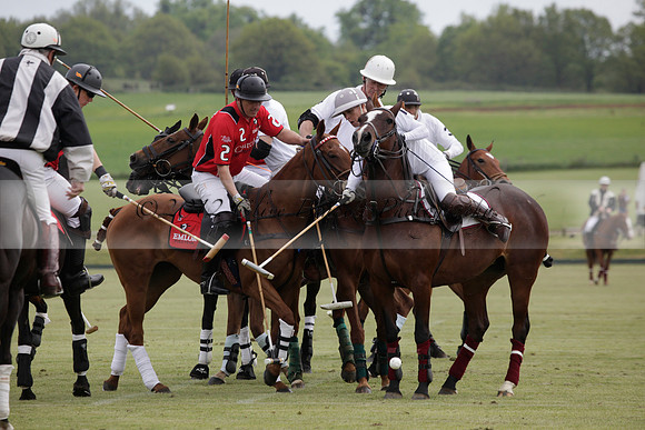 Hollycombe v Emlor in a Dollar Cup polo match at played at Cowdray Park Polo Club on Lawns 2 on 19 May 2012