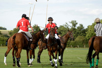 Ice Craft (red) v Hincha Pelota (black) in a Lodsworth Cup Polo match on Ambersham 5 at Cowdray Park Polo Club on Friday 30 August 2013. 2013.08.30 www.polopictures.co.uk