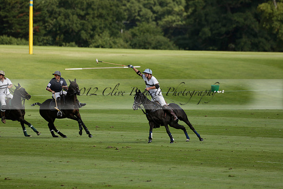 Pandas (white) v Home Farm (navy) in a Park House West Sussex Cup Polo match on Brooksfield at Cowdray Park Polo Club on Friday 30 August 2013. 2013.08.30 www.polopictures.co.uk