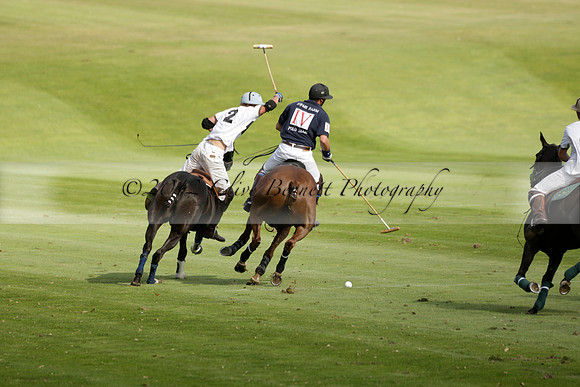 Pandas (white) v Home Farm (navy) in a Park House West Sussex Cup Polo match on Brooksfield at Cowdray Park Polo Club on Friday 30 August 2013. 2013.08.30 www.polopictures.co.uk