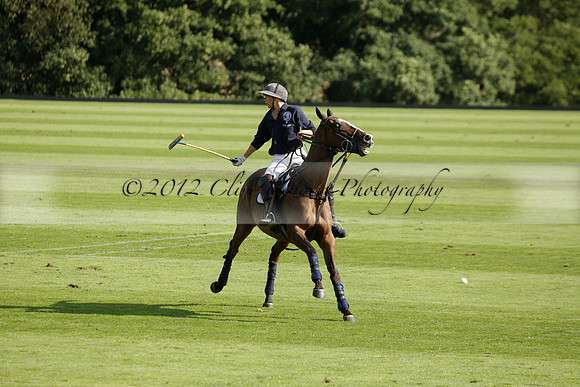 Pandas (white) v Home Farm (navy) in a Park House West Sussex Cup Polo match on Brooksfield at Cowdray Park Polo Club on Friday 30 August 2013. 2013.08.30 www.polopictures.co.uk