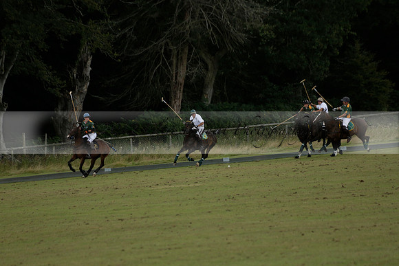 The Blue Jackets Cup polo match played between Maize Dulce (green) vs Home Farm (white) At the New Forest Polo Club on Sunday 18 August 2013