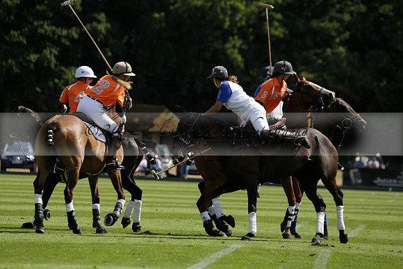 Cowdray Vikings v Los Hamblinos in the Bloom British Ladies Open Championship polo match 2013.07.20