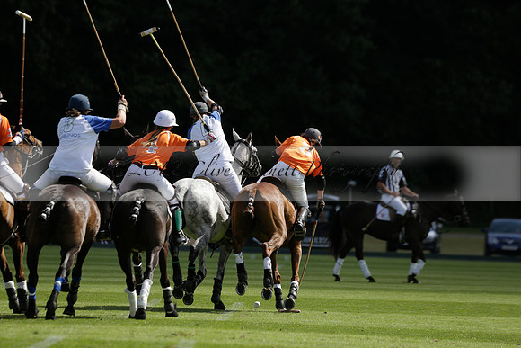 Cowdray Vikings v Los Hamblinos in the Bloom British Ladies Open Championship polo match 2013.07.20