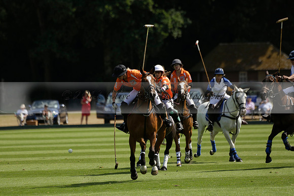Cowdray Vikings v Los Hamblinos in the Bloom British Ladies Open Championship polo match 2013.07.20