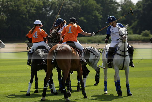 Cowdray Vikings v Los Hamblinos in the Bloom British Ladies Open Championship polo match 2013.07.20