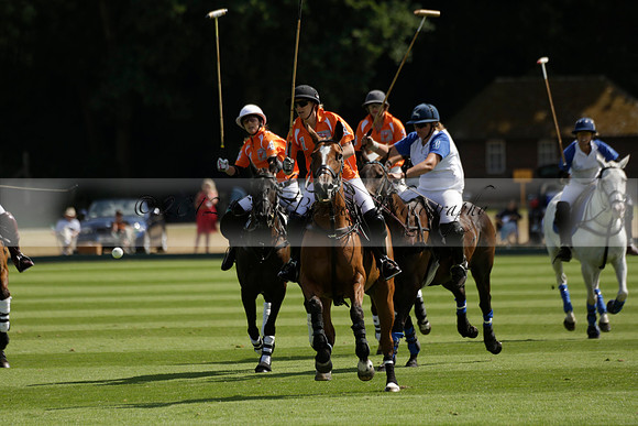 Cowdray Vikings v Los Hamblinos in the Bloom British Ladies Open Championship polo match 2013.07.20