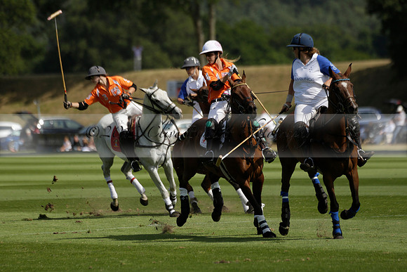 Cowdray Vikings v Los Hamblinos in the Bloom British Ladies Open Championship polo match 2013.07.20