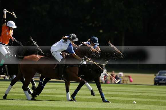 Cowdray Vikings v Los Hamblinos in the Bloom British Ladies Open Championship polo match 2013.07.20