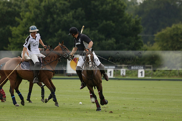 Beau Design v Boscom in an August Rother Cup 4 goal polo match at Cowdray Park Polo Club on Wednesday 07 August 2013