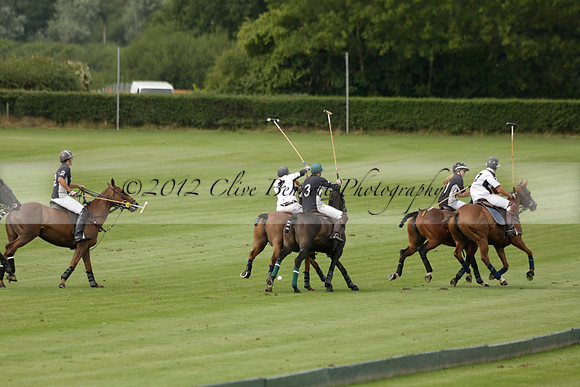 Beau Design v Boscom in an August Rother Cup 4 goal polo match at Cowdray Park Polo Club on Wednesday 07 August 2013