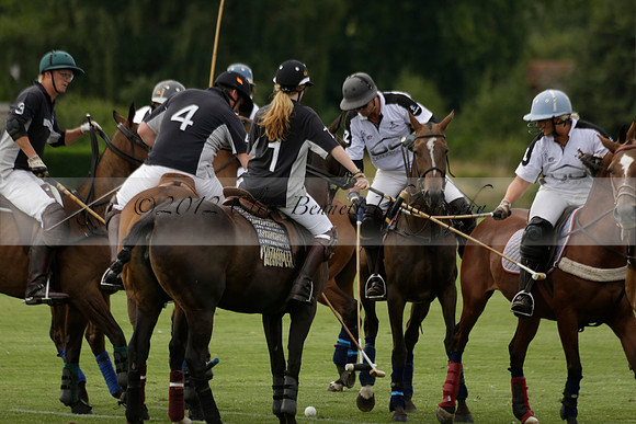 Beau Design v Boscom in an August Rother Cup 4 goal polo match at Cowdray Park Polo Club on Wednesday 07 August 2013