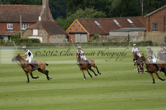 Beau Design v Boscom in an August Rother Cup 4 goal polo match at Cowdray Park Polo Club on Wednesday 07 August 2013