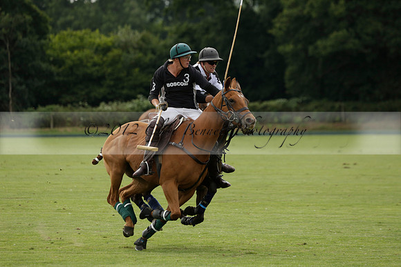 Beau Design v Boscom in an August Rother Cup 4 goal polo match at Cowdray Park Polo Club on Wednesday 07 August 2013
