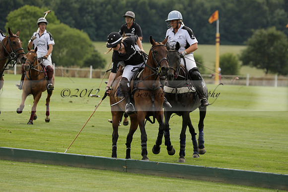 Beau Design v Boscom in an August Rother Cup 4 goal polo match at Cowdray Park Polo Club on Wednesday 07 August 2013