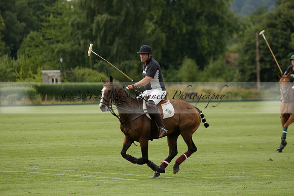 Beau Design v Boscom in an August Rother Cup 4 goal polo match at Cowdray Park Polo Club on Wednesday 07 August 2013