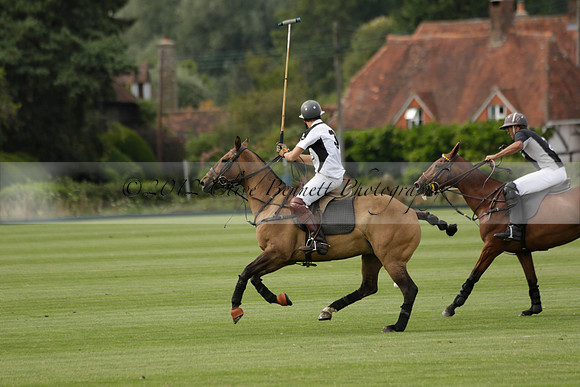 Beau Design v Boscom in an August Rother Cup 4 goal polo match at Cowdray Park Polo Club on Wednesday 07 August 2013