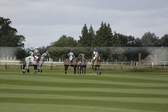 Burningfold (blue) v Wairakei Pastoral (green) in the Ruins Cup Final on Sunday 04 August 2013.