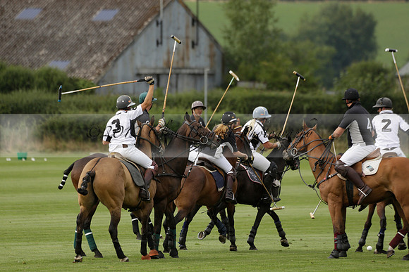 Beau Design v Boscom in an August Rother Cup 4 goal polo match at Cowdray Park Polo Club on Wednesday 07 August 2013