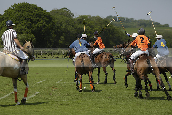 Four Quarters Orange v Montana in a Cicero Cup Polo match 2013.06.06
