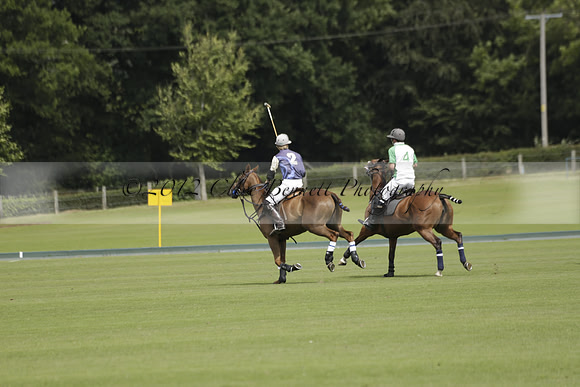 Burningfold (blue) v Wairakei Pastoral (green) in the Ruins Cup Final on Sunday 04 August 2013.