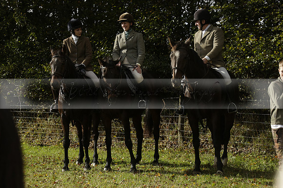 Devon & Somerset StagHounds meet at Five Cross Ways on Thursday 17 October 2013. 2013.10.17 www.polopictures.co.uk