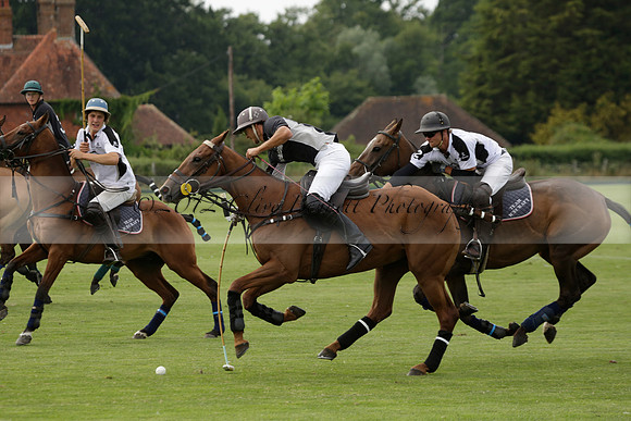 Beau Design v Boscom in an August Rother Cup 4 goal polo match at Cowdray Park Polo Club on Wednesday 07 August 2013