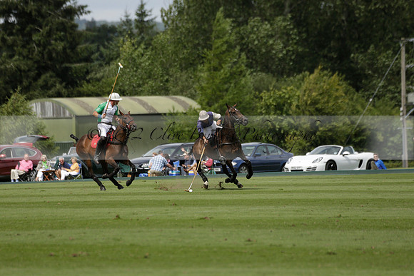 Burningfold (blue) v Wairakei Pastoral (green) in the Ruins Cup Final on Sunday 04 August 2013.