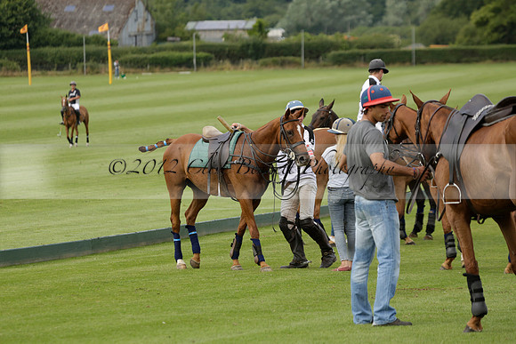 Beau Design v Boscom in an August Rother Cup 4 goal polo match at Cowdray Park Polo Club on Wednesday 07 August 2013