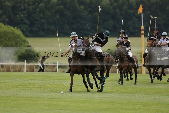 Beau Design v Boscom in an August Rother Cup 4 goal polo match at Cowdray Park Polo Club on Wednesday 07 August 2013